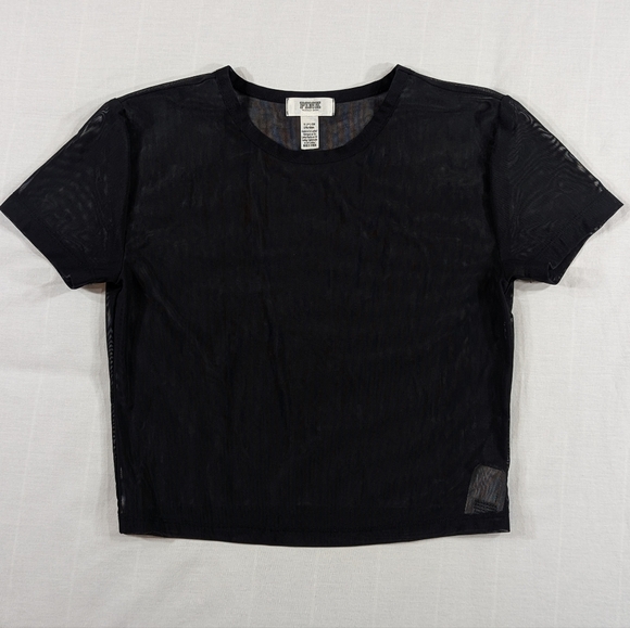 NWOT PINK Victoria's Secret Mesh Tee - Picture 4 of 13